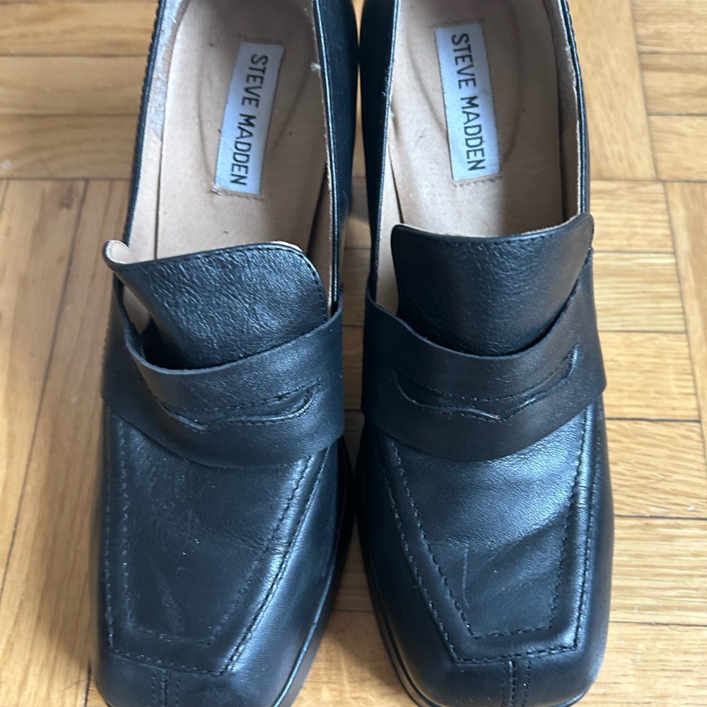 Steve Madden Black Block Heel